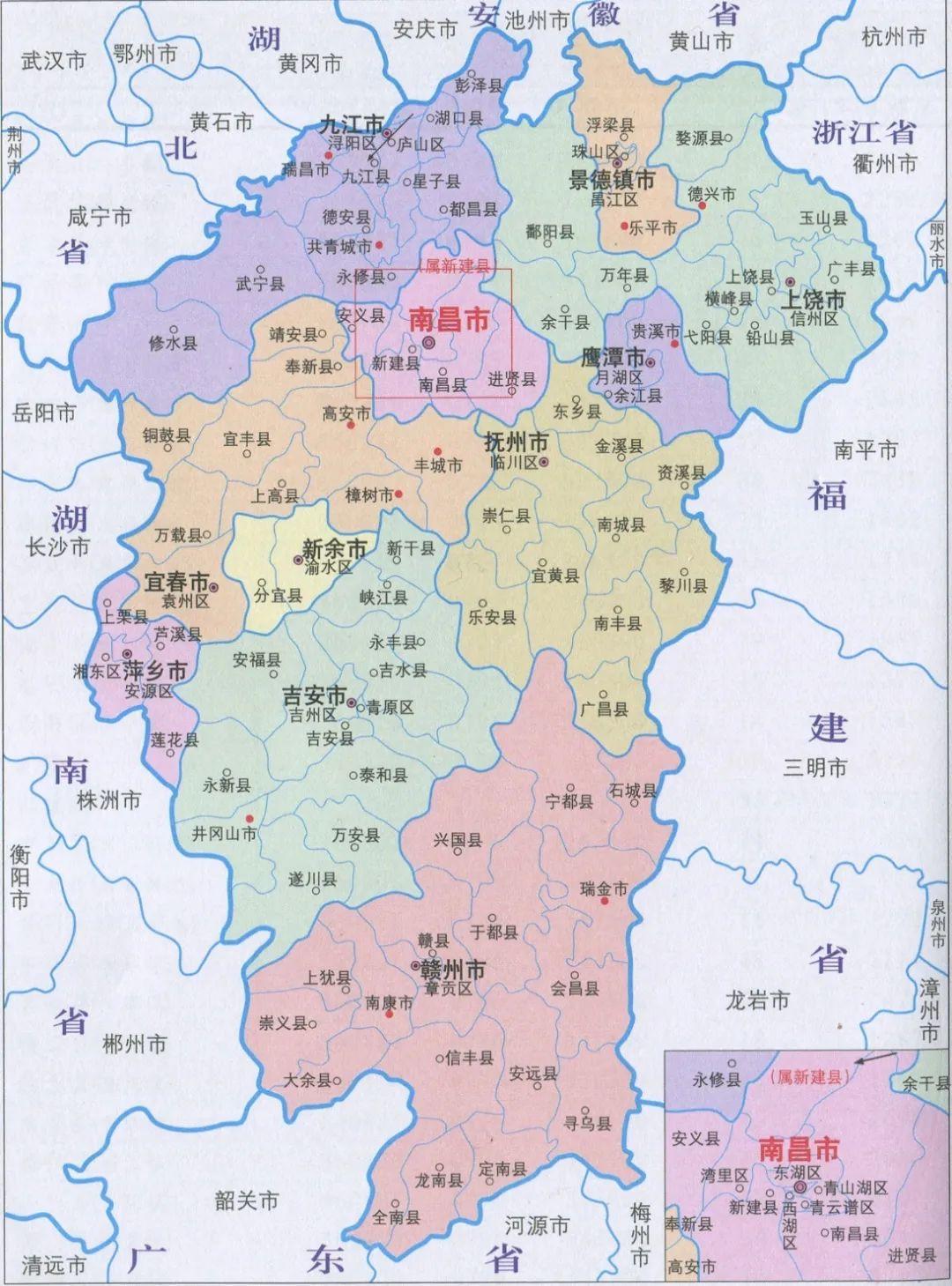 江西省最新行政区划概览，最新概述与调整动态
